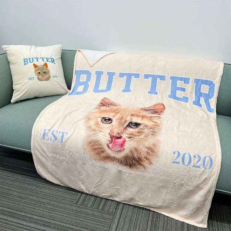 Custom Pet Portrait Blanket