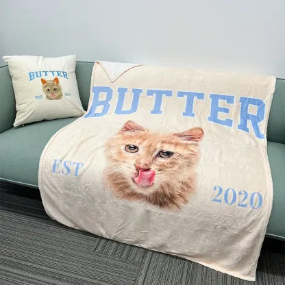 Custom Pet Portrait Blanket