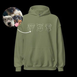 Custom Embroidered Hoodie-Artloverhouse