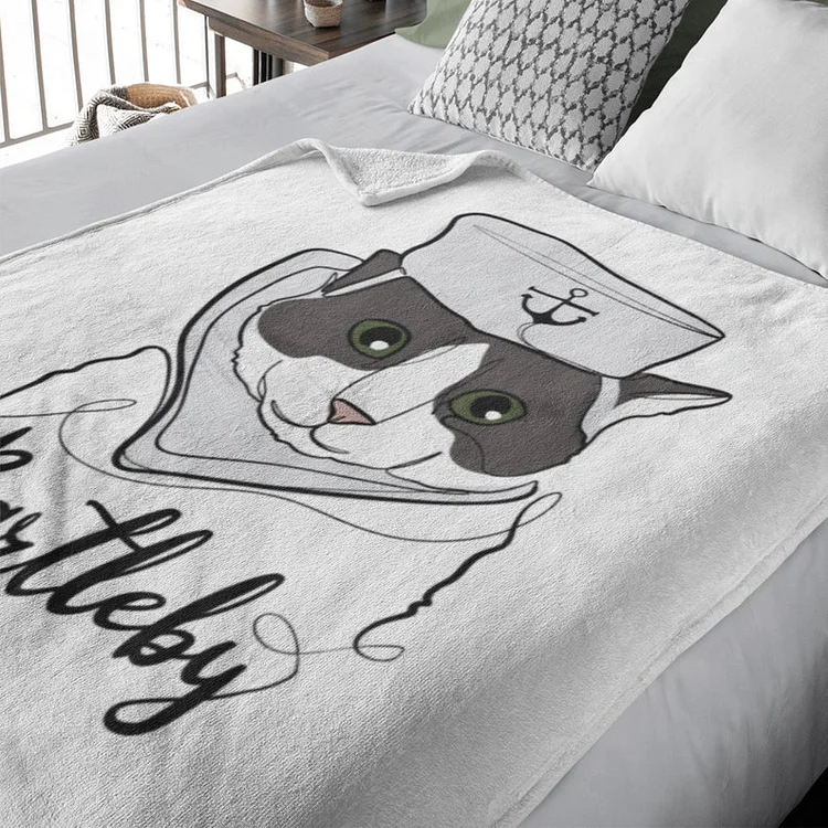 Custom Pet Portrait Plush Blanket Capture Canine Charm in Art Dog Portrait Blanket