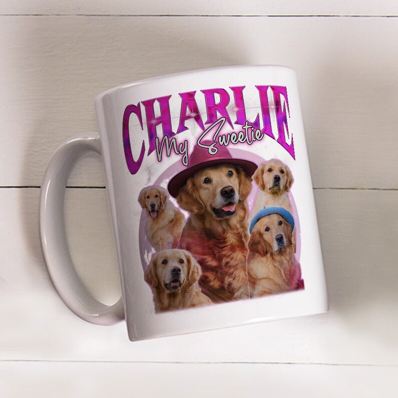 Custom Pet Face Vintage Mug Custom Pet Photo Coffee Mug