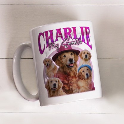 Custom Pet Face Vintage Mug Custom Pet Photo Coffee Mug