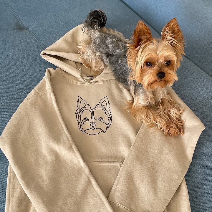 Personalized Pet Embroidered Center Left Sweatshirt