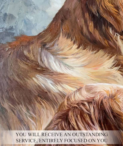 Oil painting commission, Custom oil portrait, Custom dog oil painting-Artloverhouse