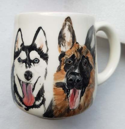Hand Painted Pet Custom Mug Cat Mug Dog Mug Pet Mug