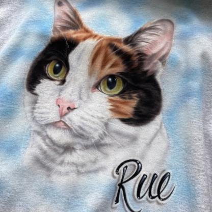 Pet Portrait Custom Airbrush Tee, Sweatshirt, or Hoodie – Hand-Painted and Photo-Realistic from Your Image