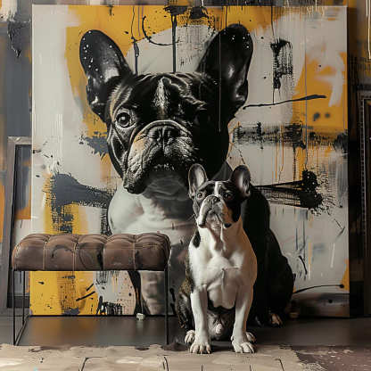 Graffiti Black White Ink Dots-Artloverhouse