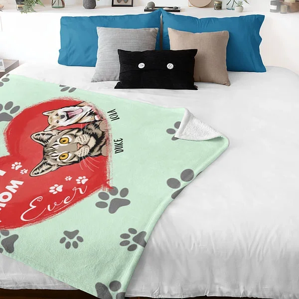 Personalized Best Cat Dog Dad Mom Soft Blanket