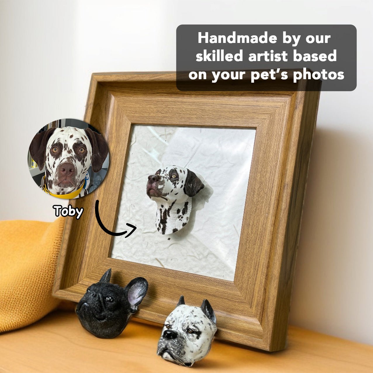 Custom Dog Sculpture – Multifunctional Pet Portrait Fridge Magnet