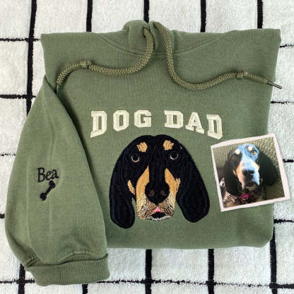 Custom Embroidered Sweatshirt With Pet Portrait