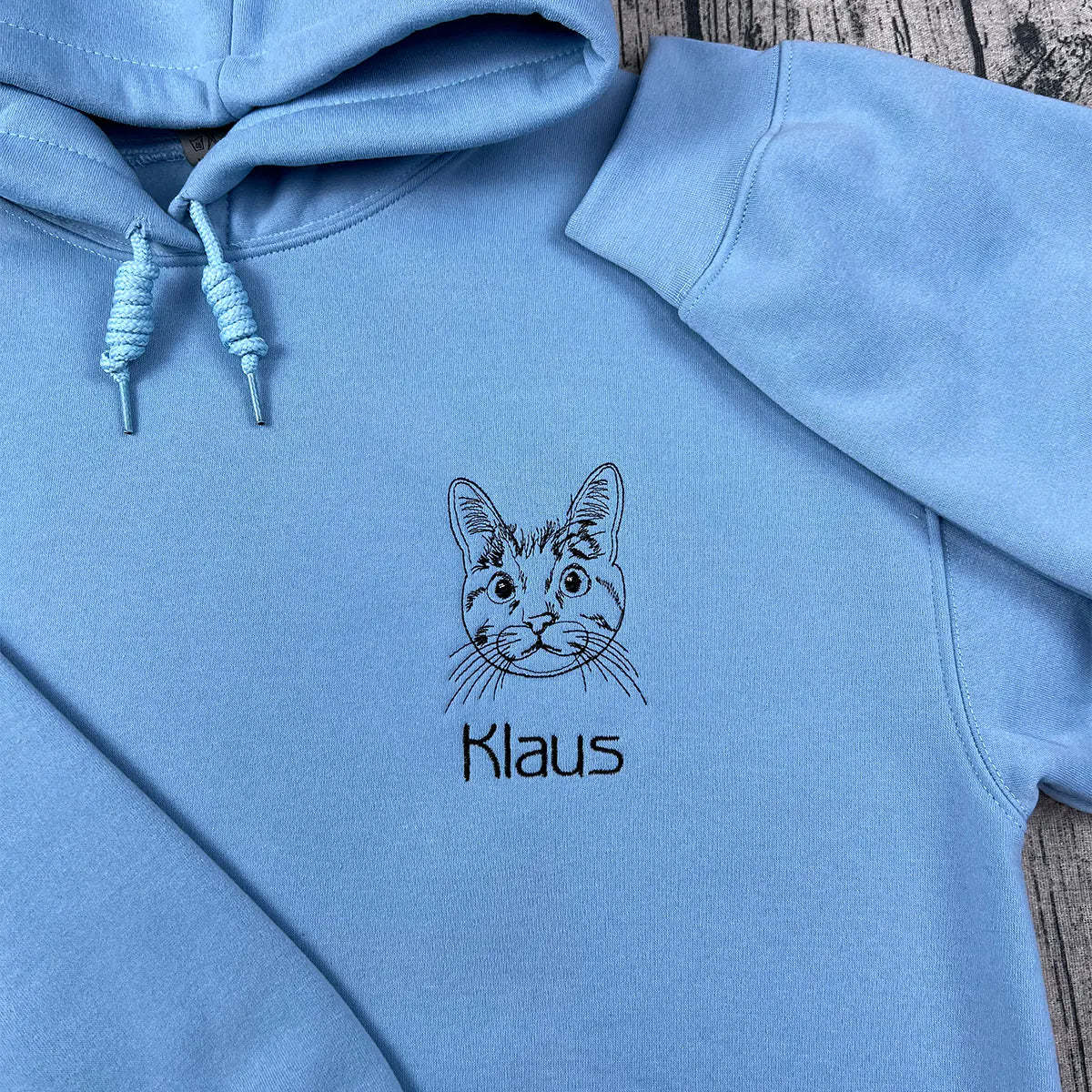 Embroidered Pet Portrait Hoodie | Custom Dog & Cat Sweatshirt