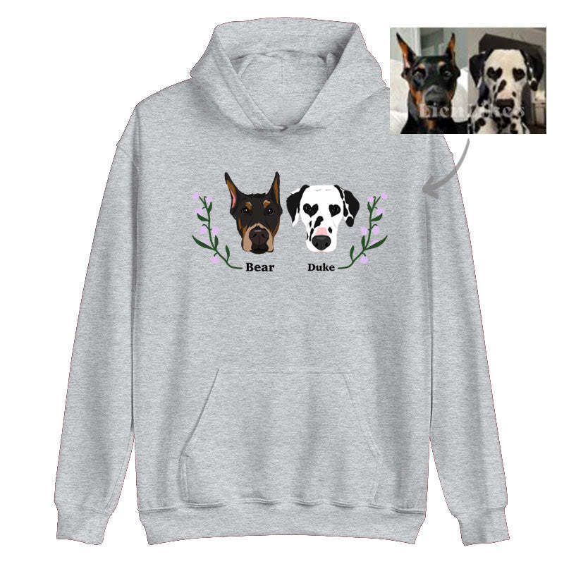 [Copy]Personalized Pet Portrait Embroidery Sweatshirt Hoodie T-shirt