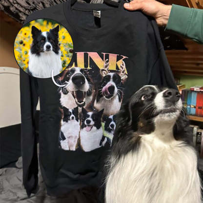 🐾✨Paw-some Style, Tail-Wagging Fun! - Custom Printing Vintage Hip Hop Vintage Pet Sweatshirt