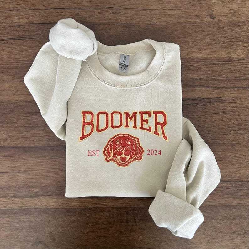 Custom Embroidered Varsity Style Dog Sweatshirt