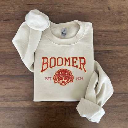 Custom Embroidered Varsity Style Dog Sweatshirt