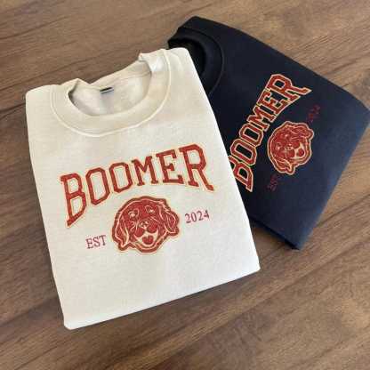 Custom Embroidered Varsity Style Dog Sweatshirt