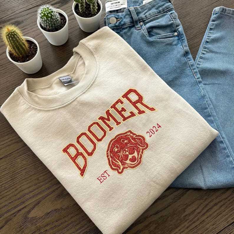 Custom Embroidered Varsity Style Dog Sweatshirt