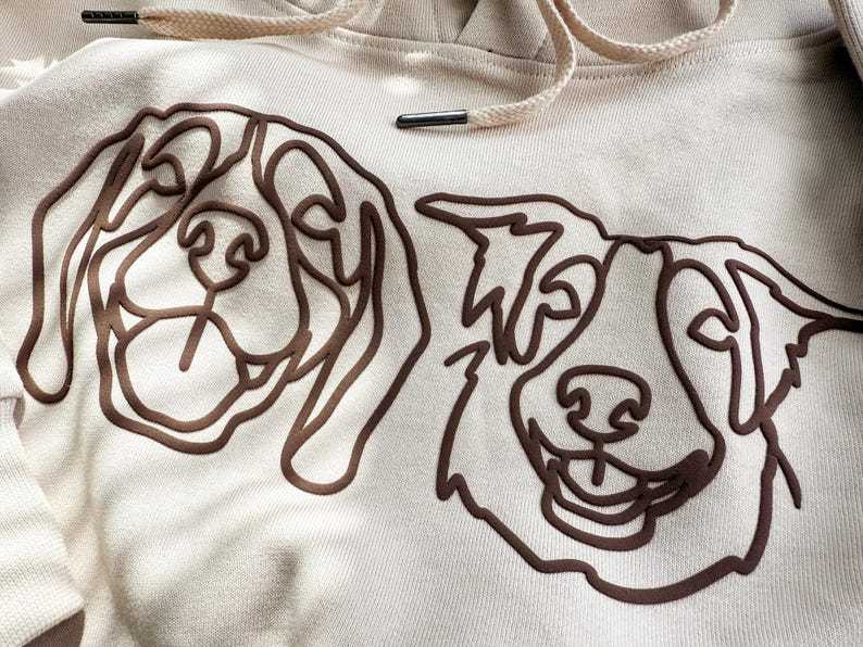 Custom Pet Portraits Puff Sweatshirts,Gifts For Mom Dogs