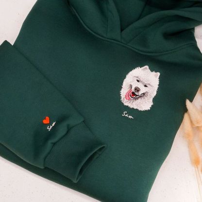 Personalized Pet Portrait Embroidered Sweatshirt Hoodie T-shirt 