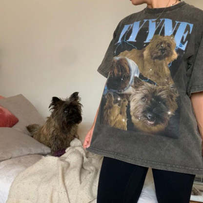 🐾✨Paw-some Style, Tail-Wagging Fun! - Custom Printing Vintage Hip Hop Vintage Pet Sweatshirt