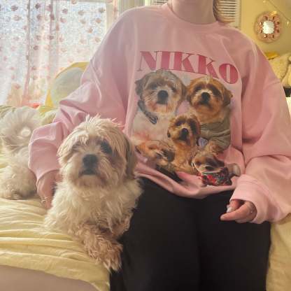 🐾✨Paw-some Style, Tail-Wagging Fun! - Custom Printing Vintage Hip Hop Vintage Pet Sweatshirt