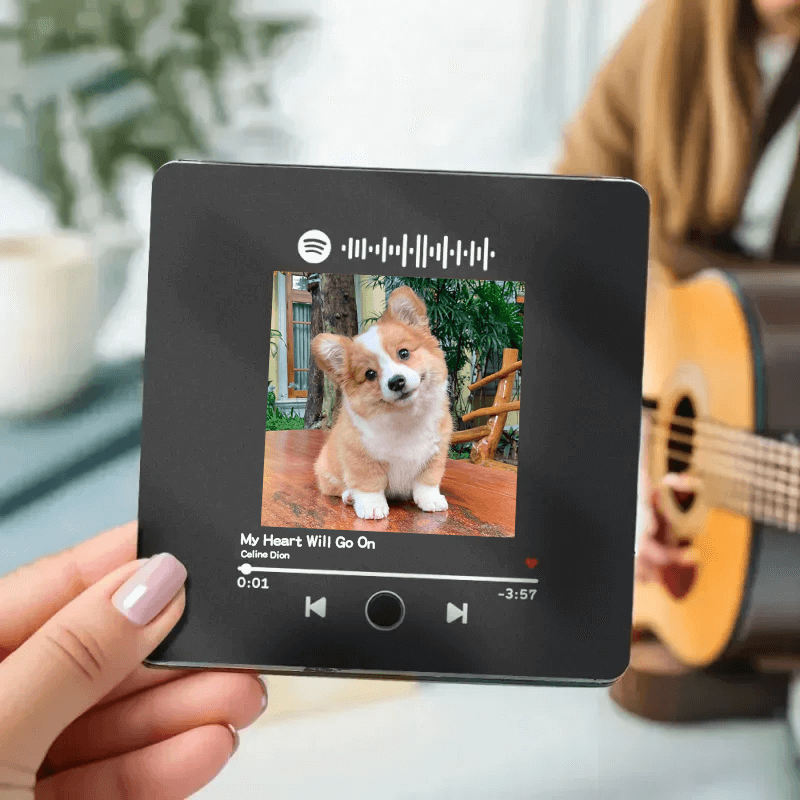 🎄🐾Turn Up the Cheer with Your Pet’s Smile – Custom Pet Photo Music Fridge Magnet – Perfect Christmas Gift for Pet Lovers