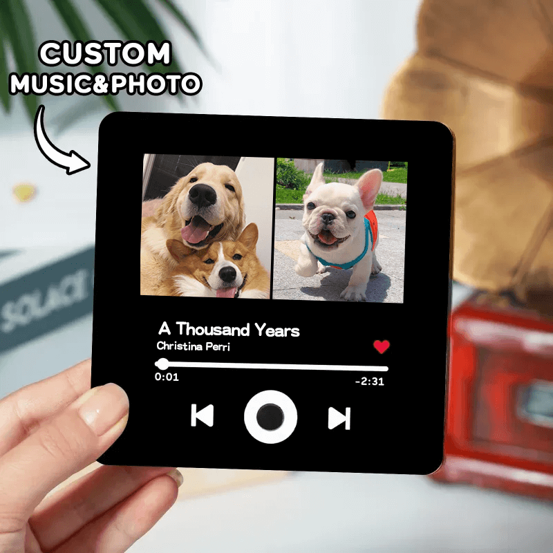 🎄🐾Turn Up the Cheer with Your Pet’s Smile – Custom Pet Photo Music Fridge Magnet – Perfect Christmas Gift for Pet Lovers
