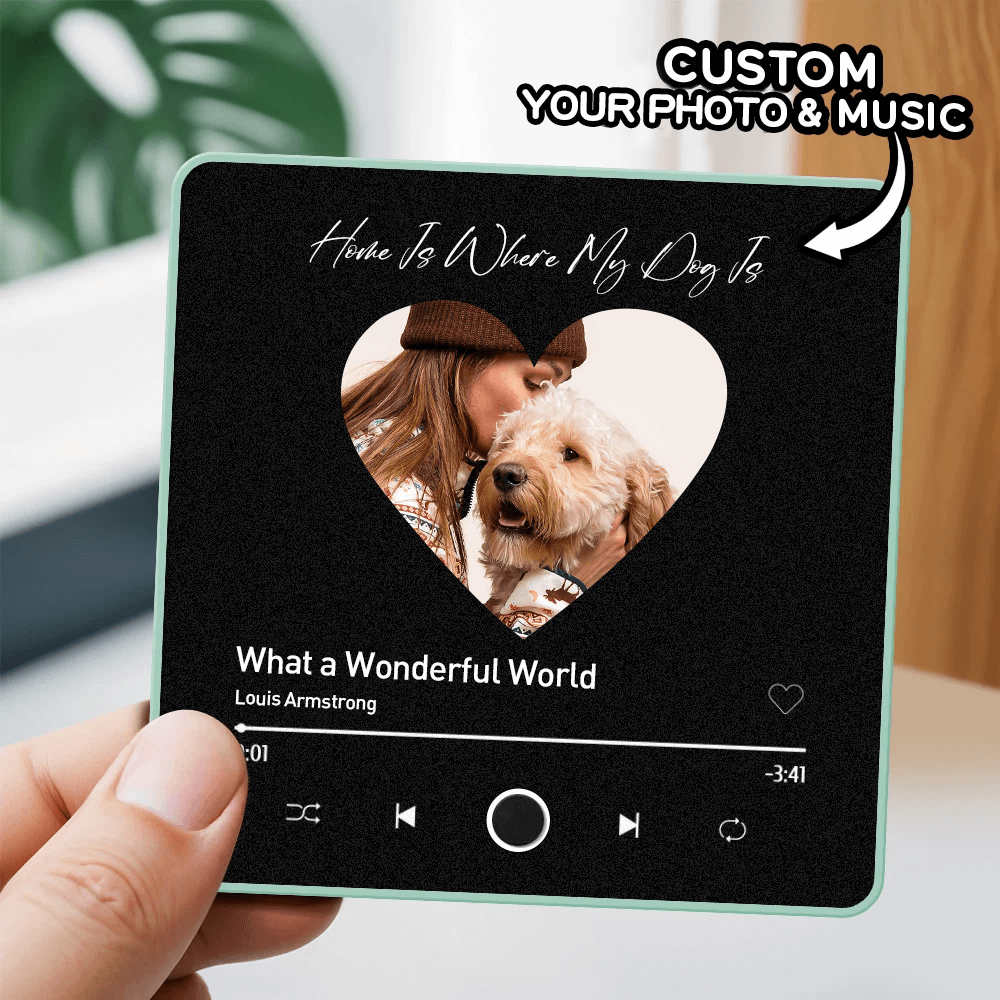 🎄🐾Turn Up the Cheer with Your Pet’s Smile – Custom Pet Photo Music Fridge Magnet – Perfect Christmas Gift for Pet Lovers
