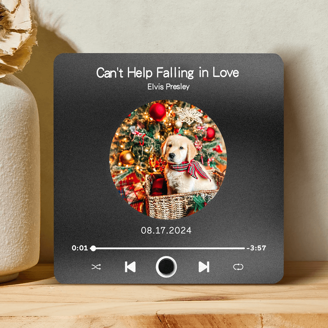 🎄🐾Turn Up the Cheer with Your Pet’s Smile – Custom Pet Photo Music Fridge Magnet – Perfect Christmas Gift for Pet Lovers