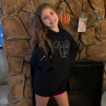 Personalized Pet Embroidered Center Left Sweatshirt
