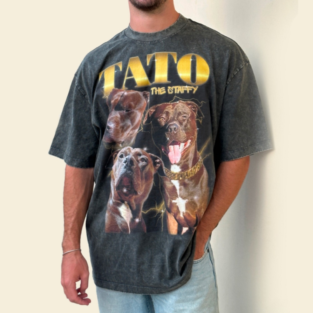 🐾✨Paw-some Style, Tail-Wagging Fun! - Custom Printing Vintage Hip Hop Vintage Pet Sweatshirt