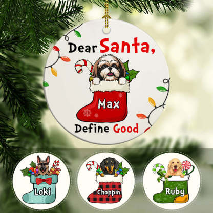 Define Good Personalized Christmas Ornaments Custom Gift for Dog Lovers