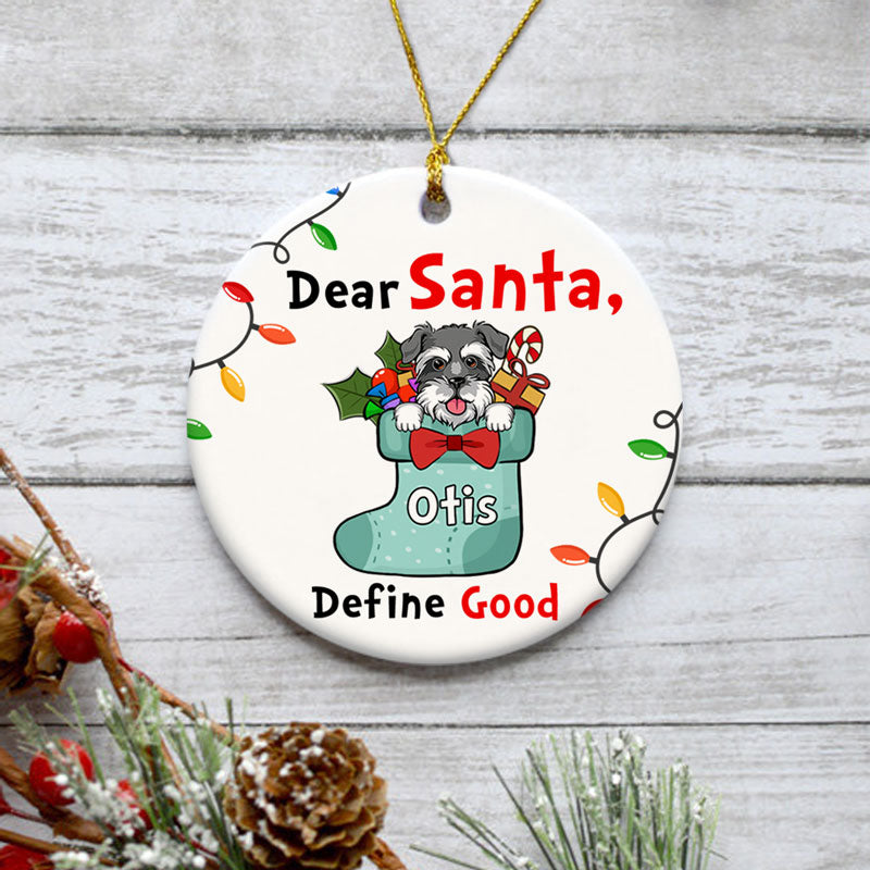Define Good Personalized Christmas Ornaments Custom Gift for Dog Lovers