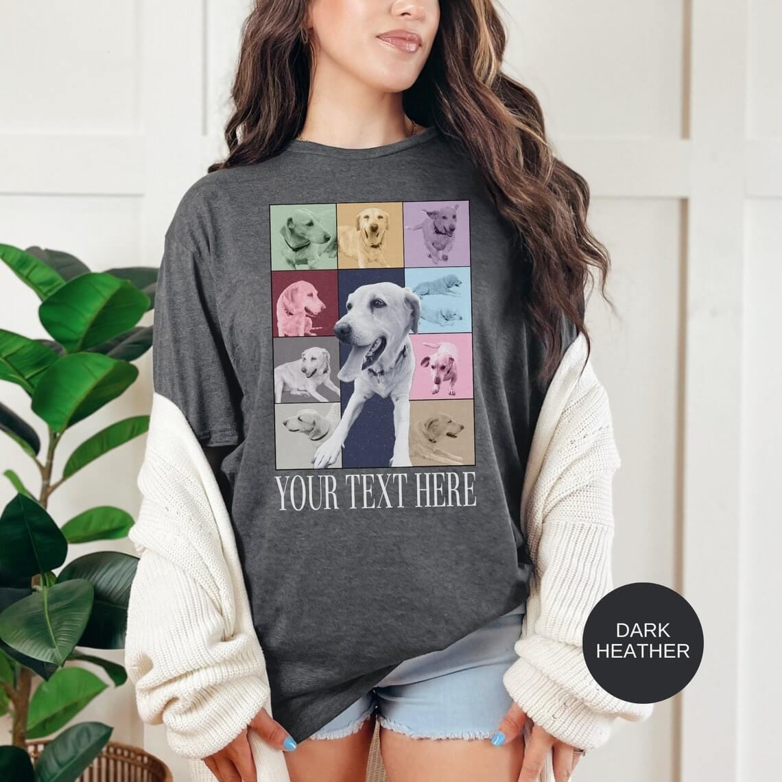Custom Eras Tour Pet Shirt - Personalized Dog Crewneck with Custom Text and Photo
