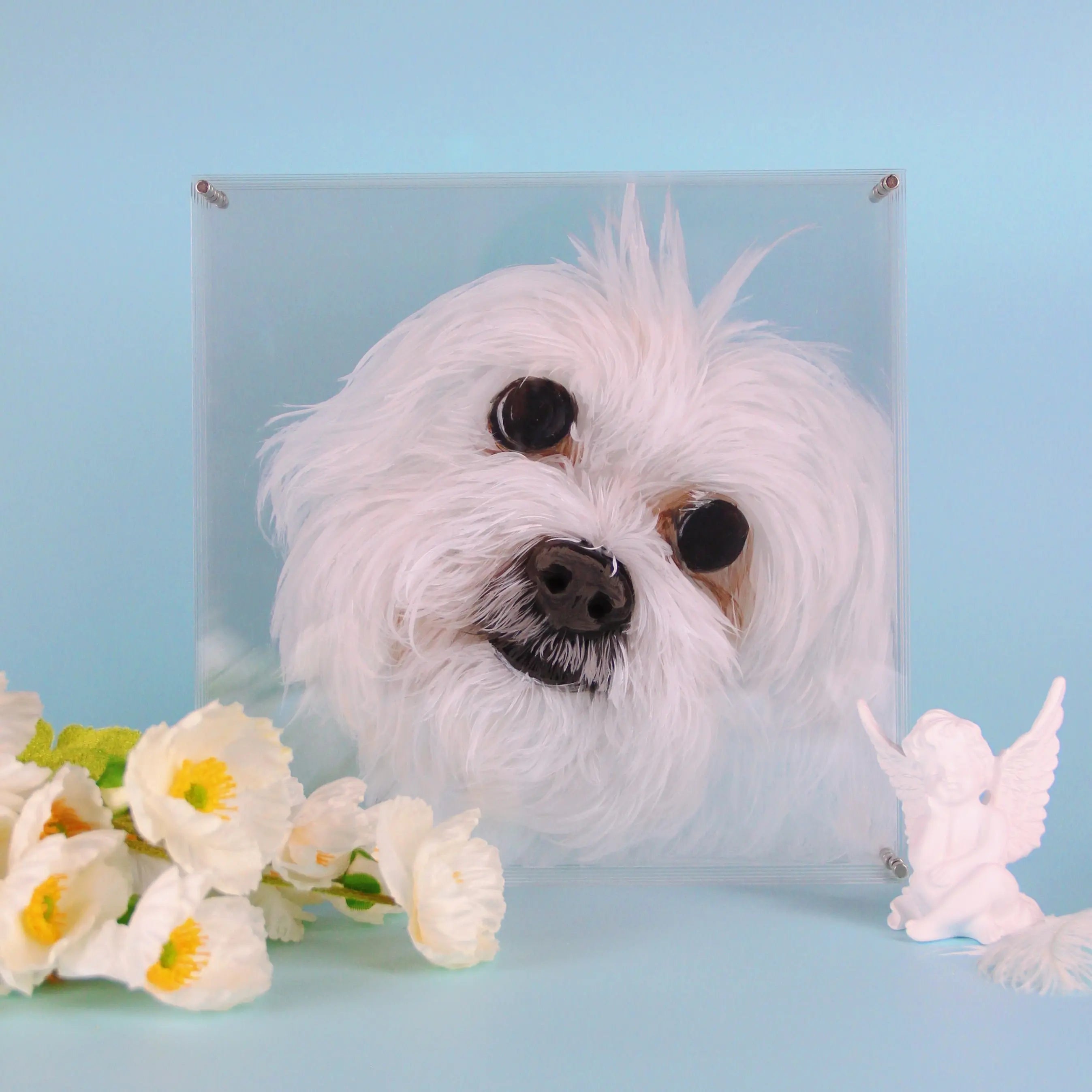 Custom 3D Glass Painting Pet Painting Cat/Dog Portrait Art-Artloverhouse
