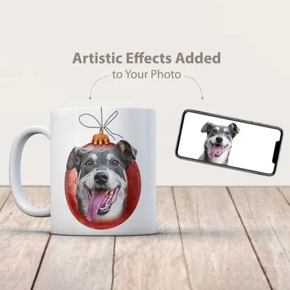 Christmas Pet Coffee Mug - Dog Photo Mug - Dog Lover Coffee Mug - Pet Coffee Mug