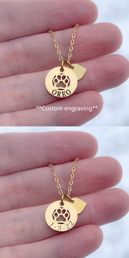 Custom Birthstone Charm Dog Necklace Personalized Dog Bracelet Keychain, Loss of Dog Cat memorial Jewelry