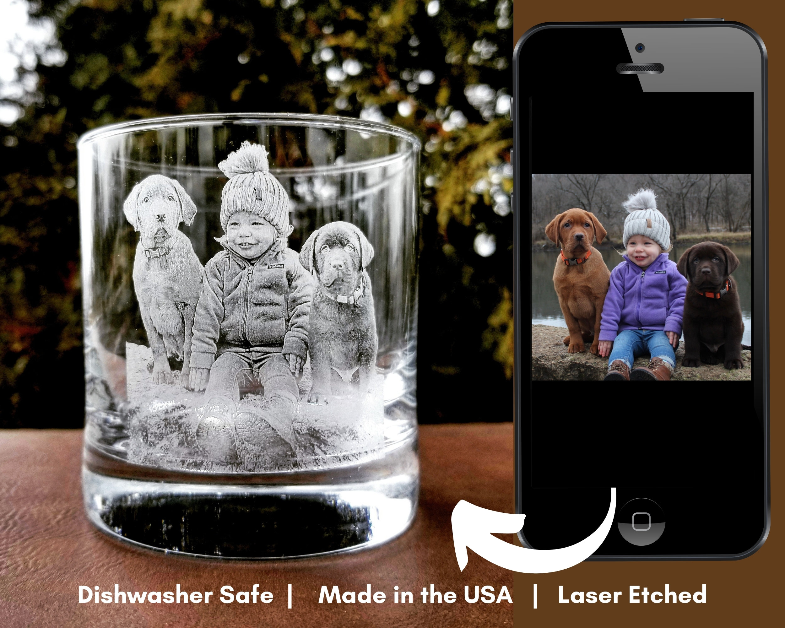 Custom Picture Rocks glass personalized whiskey glass-Artloverhouse