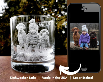 Custom Picture Rocks glass personalized whiskey glass-Artloverhouse