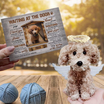 Waiting At The Door 2 - Custom Crochet Doll of a Loyal Pup