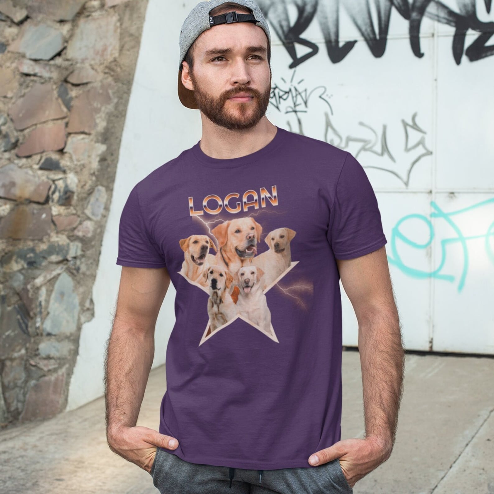 Retro Custom Pet Shirt for Dog & Cat Lovers, Personalized 90s Vintage Graphic Print Tee-Artloverhouse