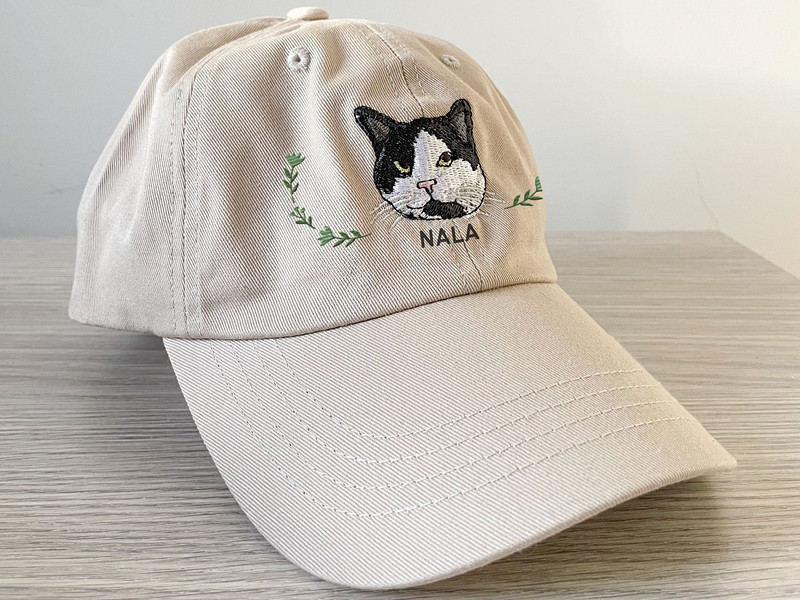 Custom Embroidered Pet Hat Using Pet Photo Personalized Dog Hat Cat Hat