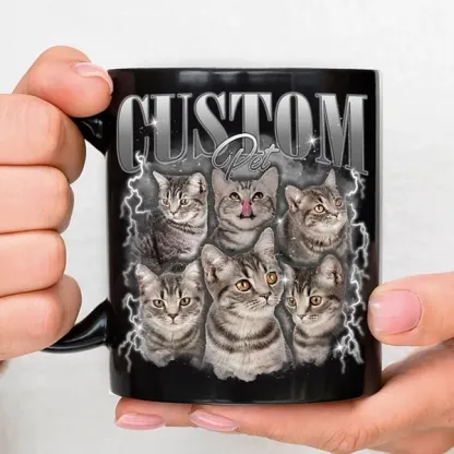 Custom Pet Mug, Using Pet Photo + Name, Custom Photo Vintage 90s