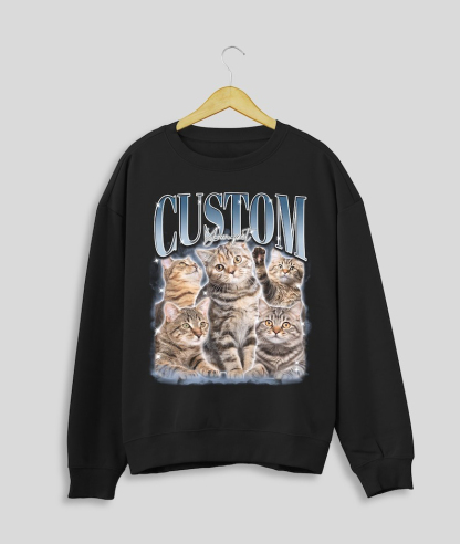 Paw-some Style, Tail-Wagging Fun! - Custom Printing Vintage Hip Hop Vintage Pet Sweatshirt