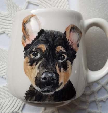 Hand Painted Pet Custom Mug Cat Mug Dog Mug Pet Mug