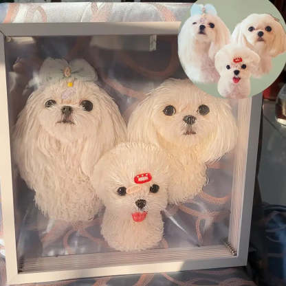 Custom 3D Glass Painting Pet Painting Cat/Dog Portrait Art-Artloverhouse