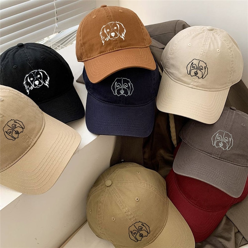 Custom EMBROIDERED Pet Hat Using Pet Photo Personalized Dog Hat