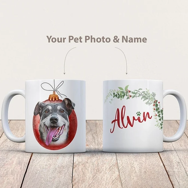 Christmas Pet Coffee Mug - Dog Photo Mug - Dog Lover Coffee Mug - Pet Coffee Mug