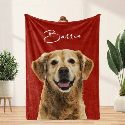 Custom Pet Print Fleece Sherpa Blanket Upload Multiple Pets