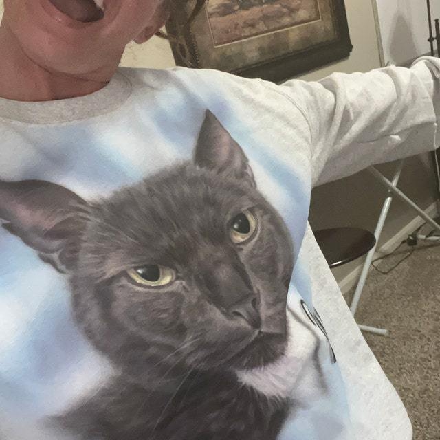 Pet Portrait Custom Airbrush Tee, Sweatshirt, or Hoodie – Hand-Painted and Photo-Realistic from Your Image